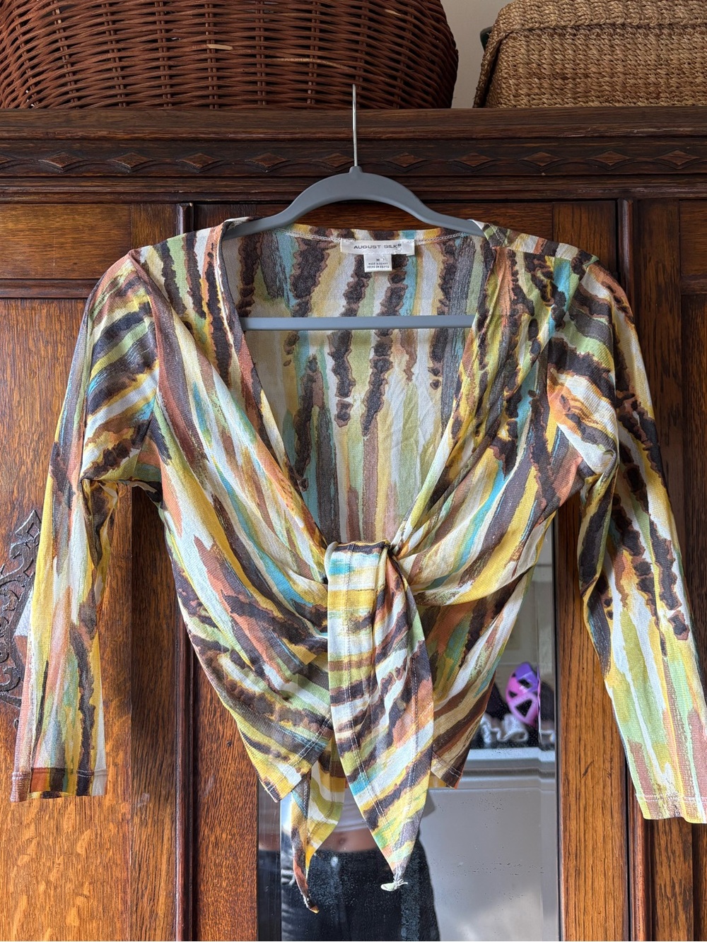 August silk tie top
